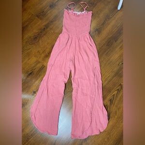 🌷 Sim & Sam 🌷 100% Cotton Light Pink Romper NWT